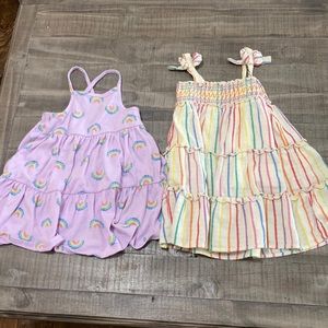 2 cat & jack toddler dresses! barely worn.